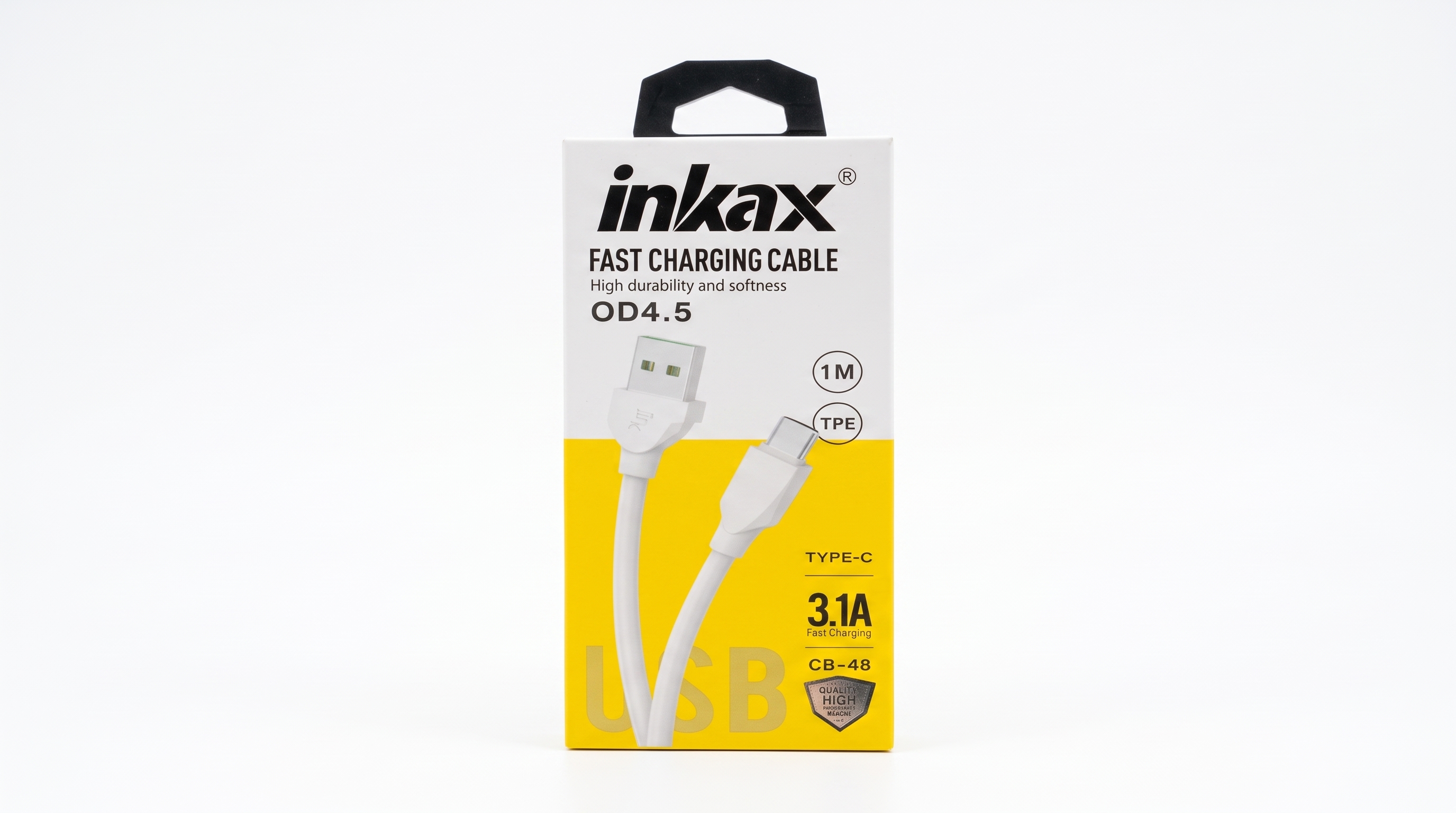 inkax CB-48 3.1A Fast Charging Type-C Data Cable 1M